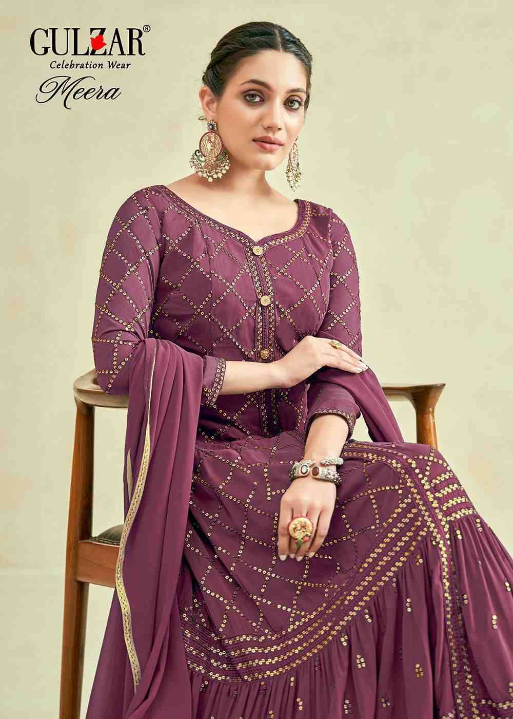 Meera By Gulzar 2040 To 2041 Series Beautiful Sharara Suits Colorful Stylish Fancy Casual Wear & Ethnic Wear Real Georgette Dresses At Wholesale Price