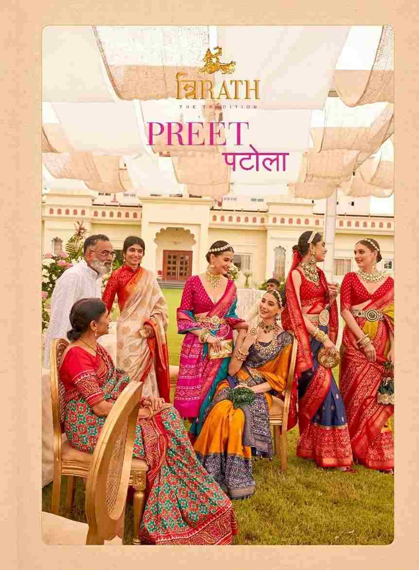 Preet Patola By Trirath 10133 To 10141 Series Indian Traditional Wear Collection Beautiful Stylish Fancy Colorful Party Wear & Occasional Wear Silk Sarees At Wholesale Price