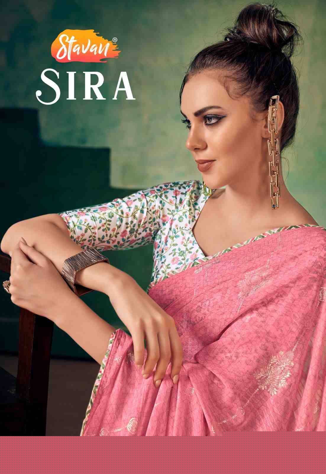 Sira By Stavan 1001 To 1010 Series Indian Traditional Wear Collection Beautiful Stylish Fancy Colorful Party Wear & Occasional Wear Georgette Sarees At Wholesale Price