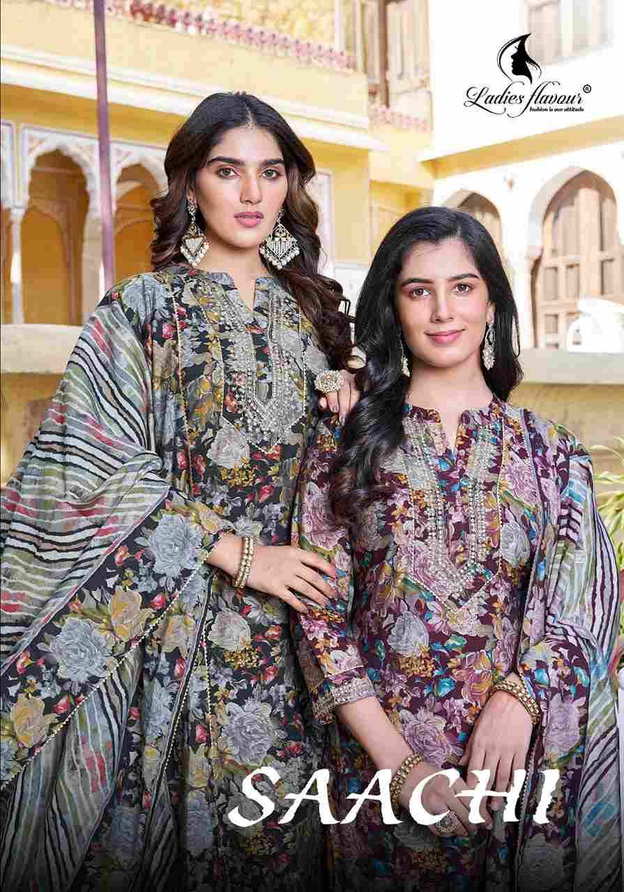 Saachi By Ladies Flavour 1101 To 1104 Series Beautiful Suits Colorful Stylish Fancy Casual Wear & Ethnic Wear Chanderi Print Dresses At Wholesale Price