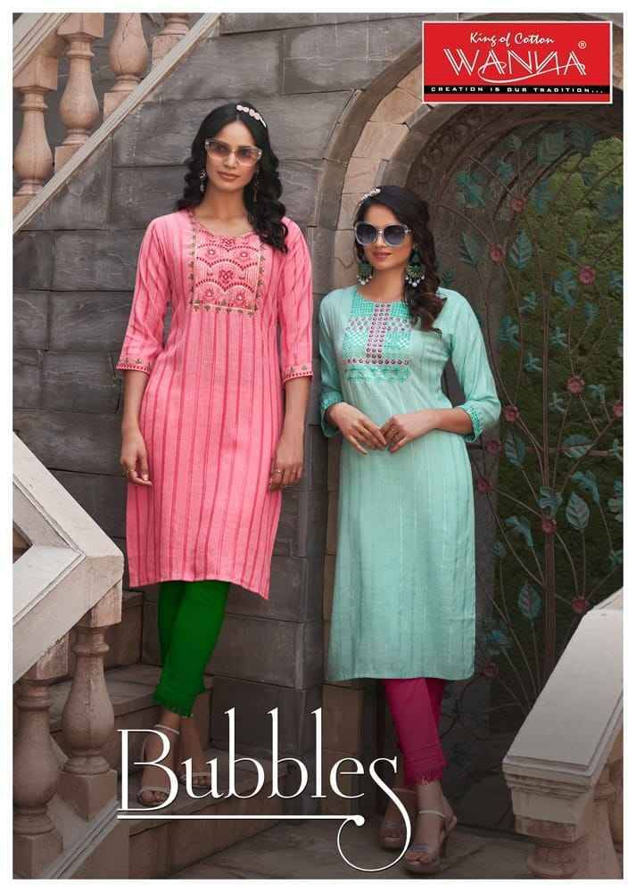 Bubbles By Wanna 901 To 908 Series Designer Festive Suits Collection Beautiful Stylish Fancy Colorful Party Wear & Occasional Wear Viscose Rayon Embroidered Kurtis With Bottom At Wholesale Price