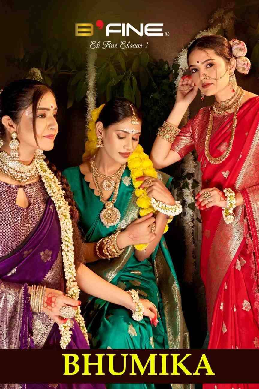 Bhumika By Bfine 1196-A To 1196-E Series Indian Traditional Wear Collection Beautiful Stylish Fancy Colorful Party Wear & Occasional Wear Silk Sarees At Wholesale Price