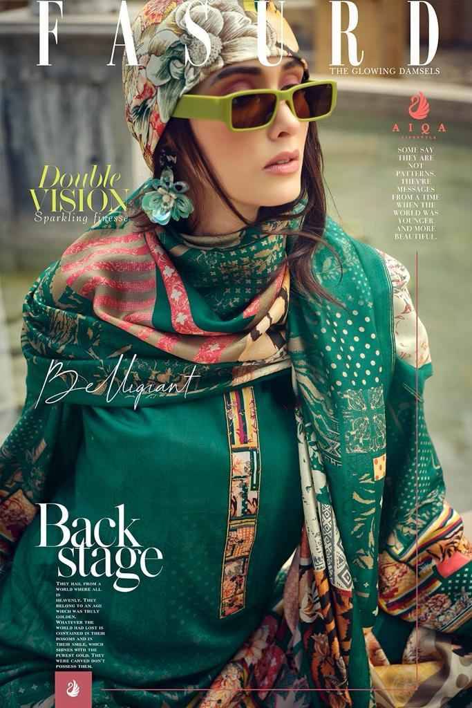 Fasurd By Aiqa 1001 To 1008 Series Beautiful Festive Suits Colorful Stylish Fancy Casual Wear & Ethnic Wear Pure Pashmina With Work Dresses At Wholesale Price
