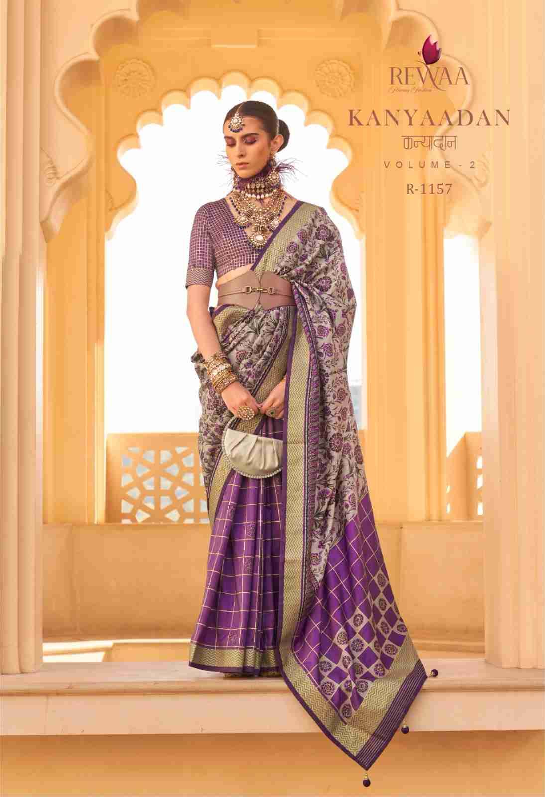 Kanyaadan Vol-2 By Rewaa 1156 To 1164 Series Indian Traditional Wear Collection Beautiful Stylish Fancy Colorful Party Wear & Occasional Wear Pure Silk Sarees At Wholesale Price