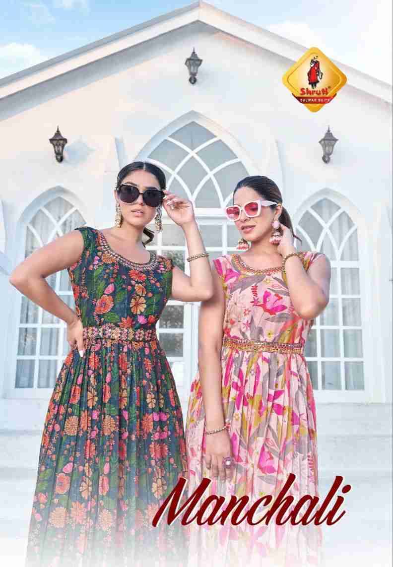 Manchali By Shruti 01 To 04 Series Beautiful Stylish Fancy Colorful Casual Wear & Ethnic Wear Muslin Print Gowns At Wholesale Price