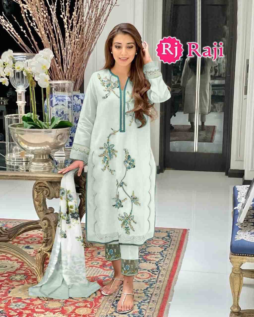 Raji-302 Colours By Raji 302-A To 302-D Series Beautiful Pakistani Suits Stylish Fancy Colorful Party Wear & Occasional Wear Pure Georgette Embroidered Dresses At Wholesale Price