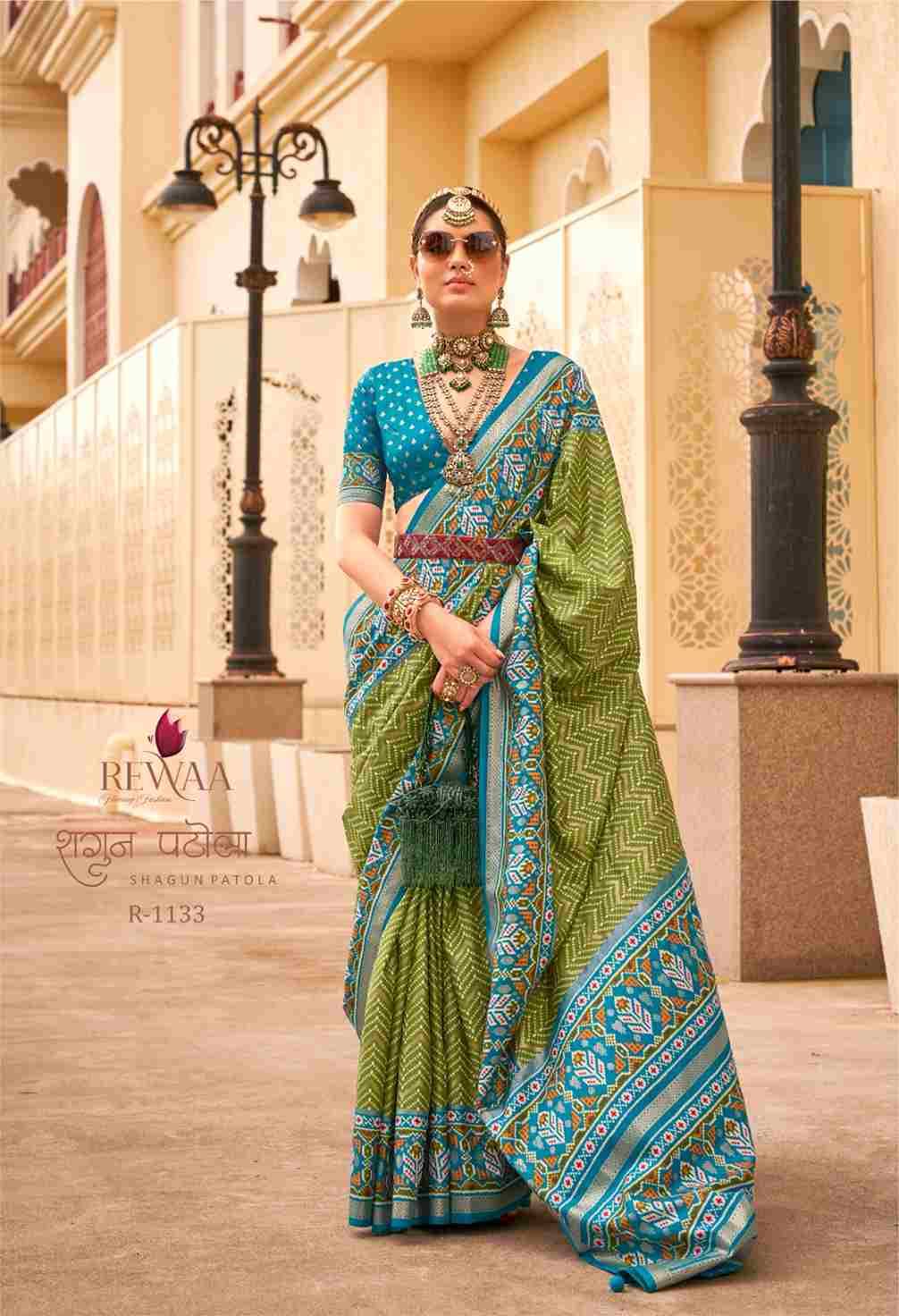Shagun Patola By Rewaa 1132 To 1143 Series Indian Traditional Wear Collection Beautiful Stylish Fancy Colorful Party Wear & Occasional Wear Patola Silk Sarees At Wholesale Price