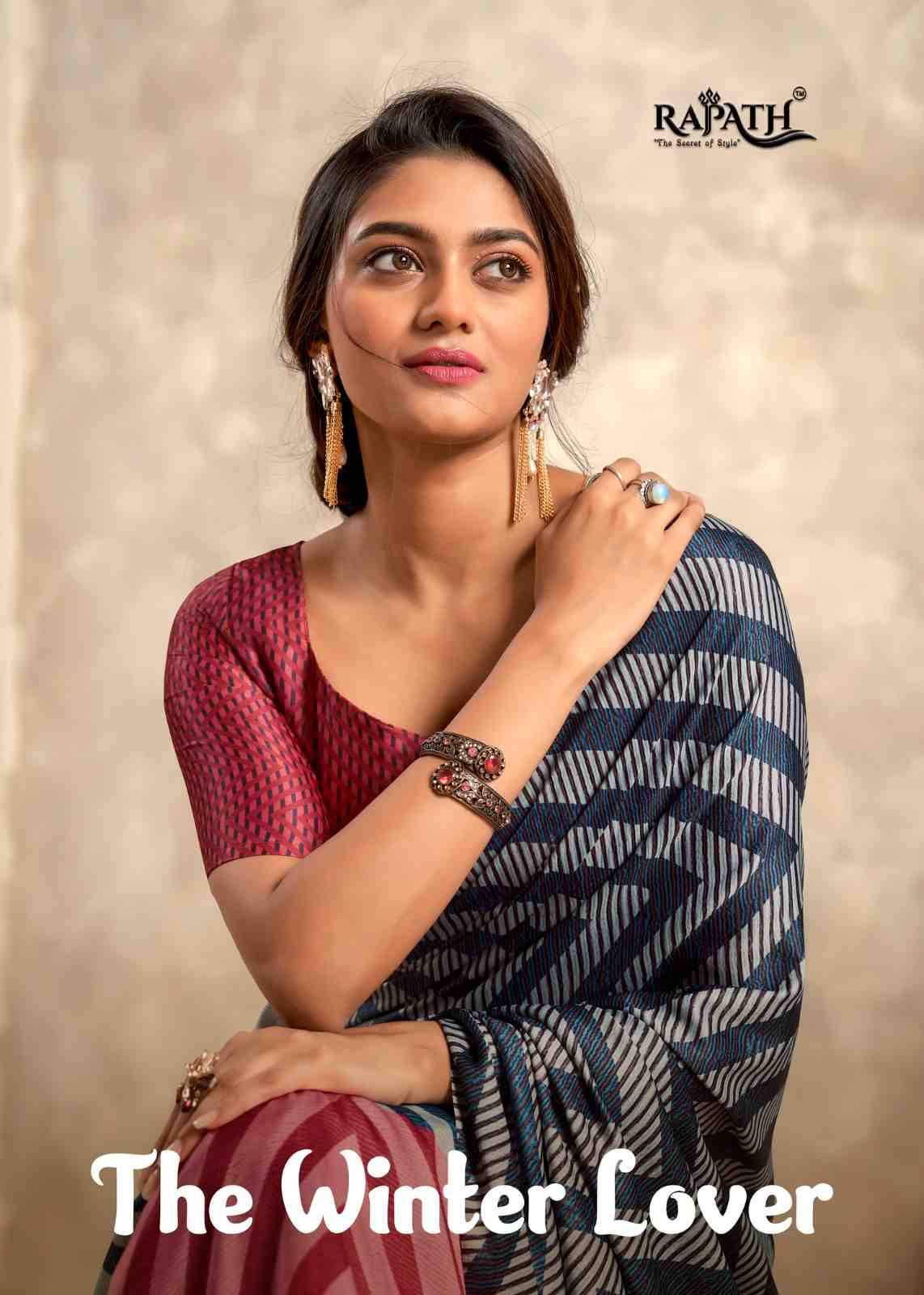 The Winter Lover By Rajpath 196001 To 196006 Series Indian Traditional Wear Collection Beautiful Stylish Fancy Colorful Party Wear & Occasional Wear Satin Silk Sarees At Wholesale Price