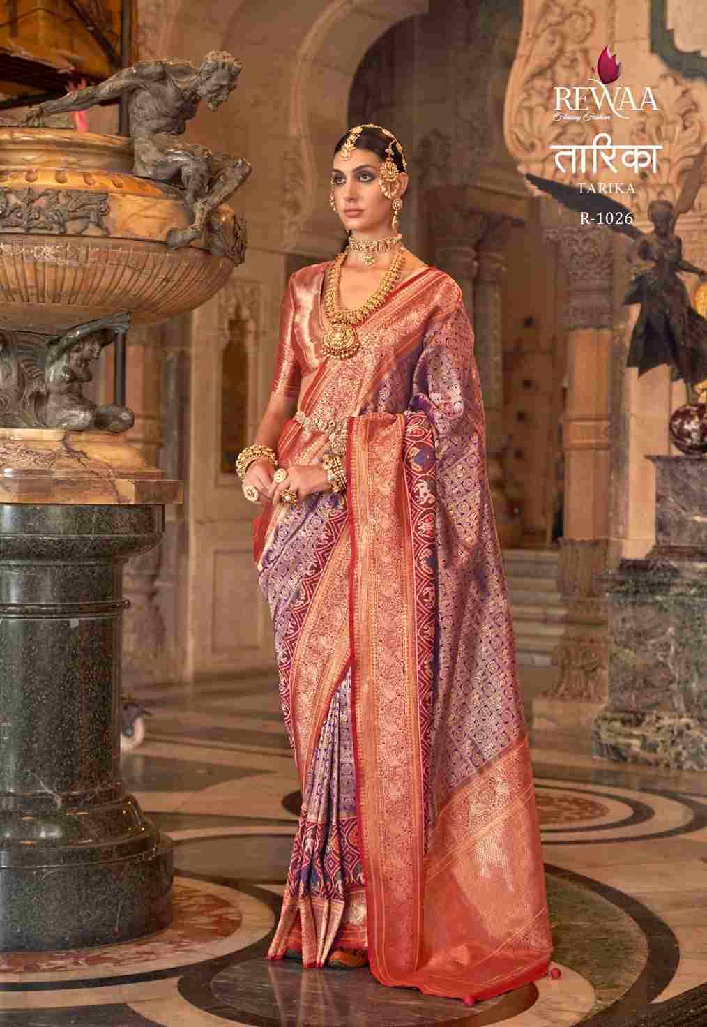 Tarika By Rewaa 1025 To 1033 Series Indian Traditional Wear Collection Beautiful Stylish Fancy Colorful Party Wear & Occasional Wear Banarasi Silk Sarees At Wholesale Price