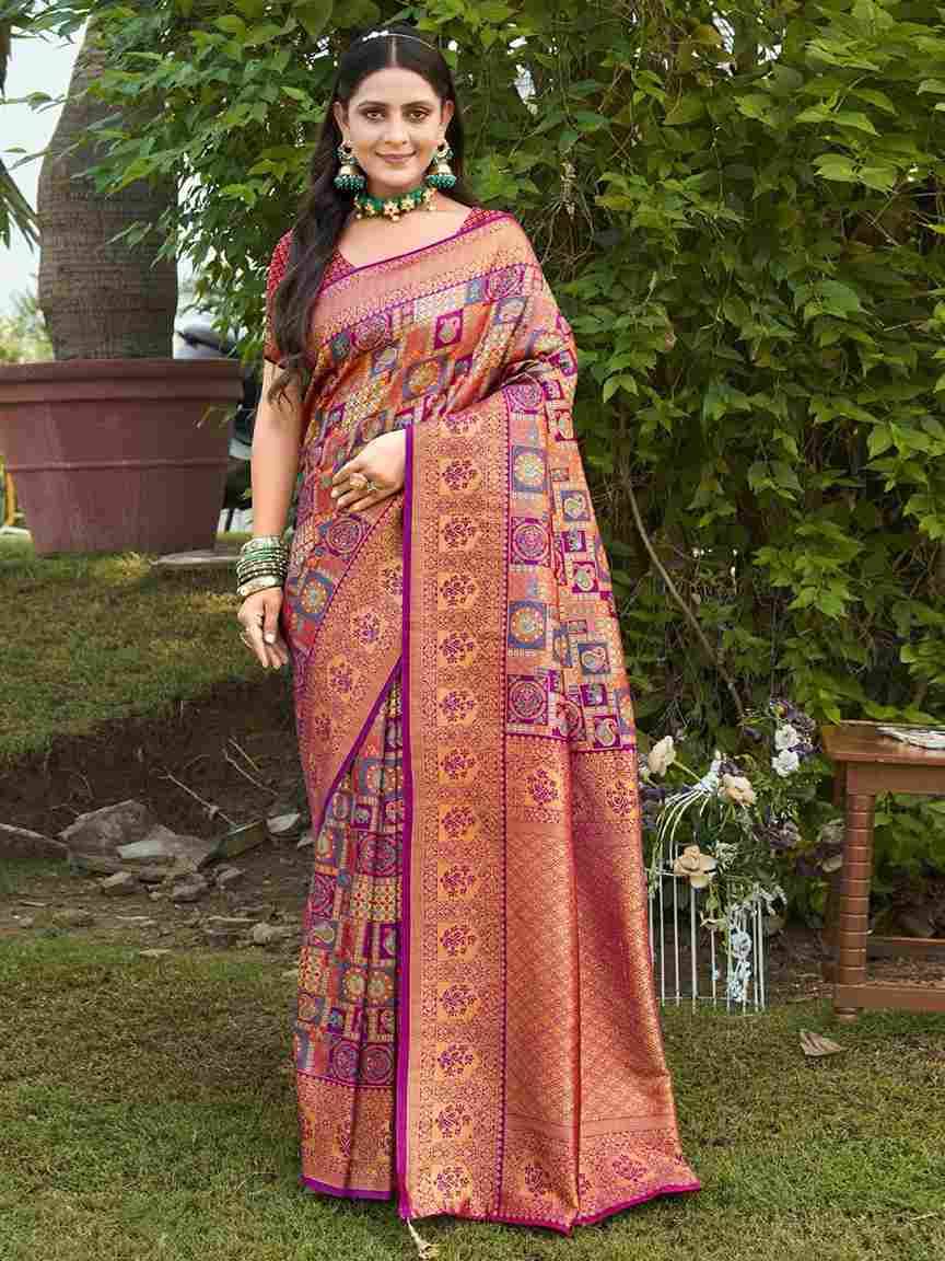 Vaibhavi Silk Vol-3 By Sangam Prints 1001 To 1004 Series Indian Traditional Wear Collection Beautiful Stylish Fancy Colorful Party Wear & Occasional Wear Kanjivaram Silk Print Sarees At Wholesale Price
