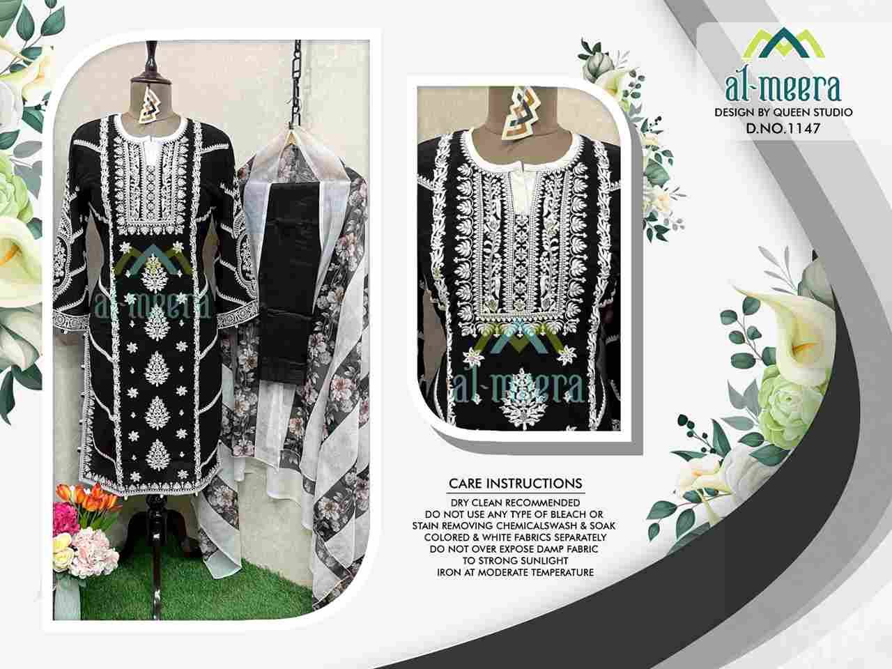 Al-Meera Hit Design 1147 Colours Vol-2 By Al-Meera 1147-D To 1147-G Series Beautiful Pakistani Suits Stylish Colorful Fancy Casual Wear & Ethnic Wear Faux Georgette Embroidered Dresses At Wholesale Price