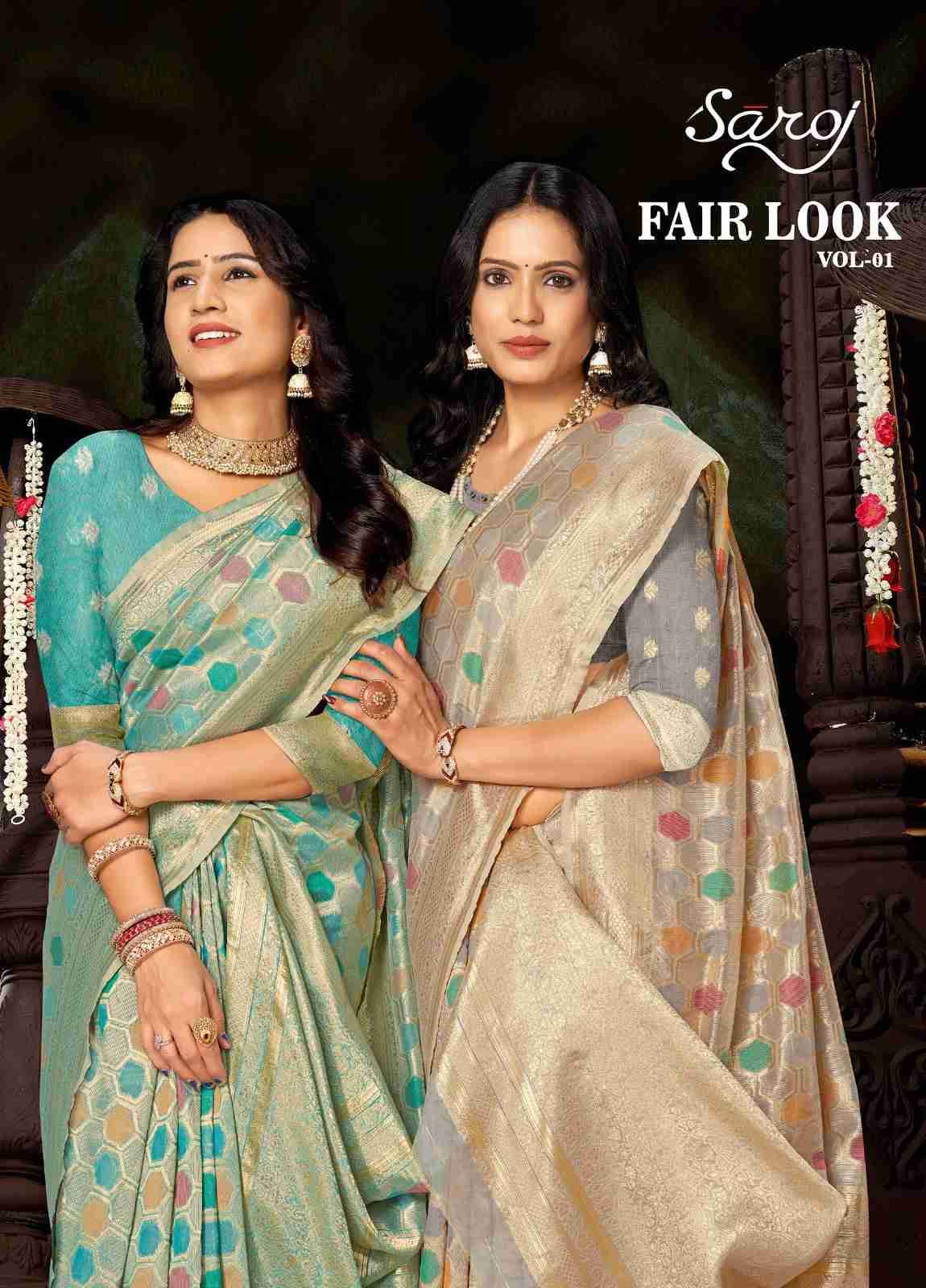 Fair Look Vol-1 By Saroj 1001 To 1006 Series Designer Beautiful Wedding Collection Colorful Fancy Party Wear & Occasional Wear Cotton Silk Sarees At Wholesale Price