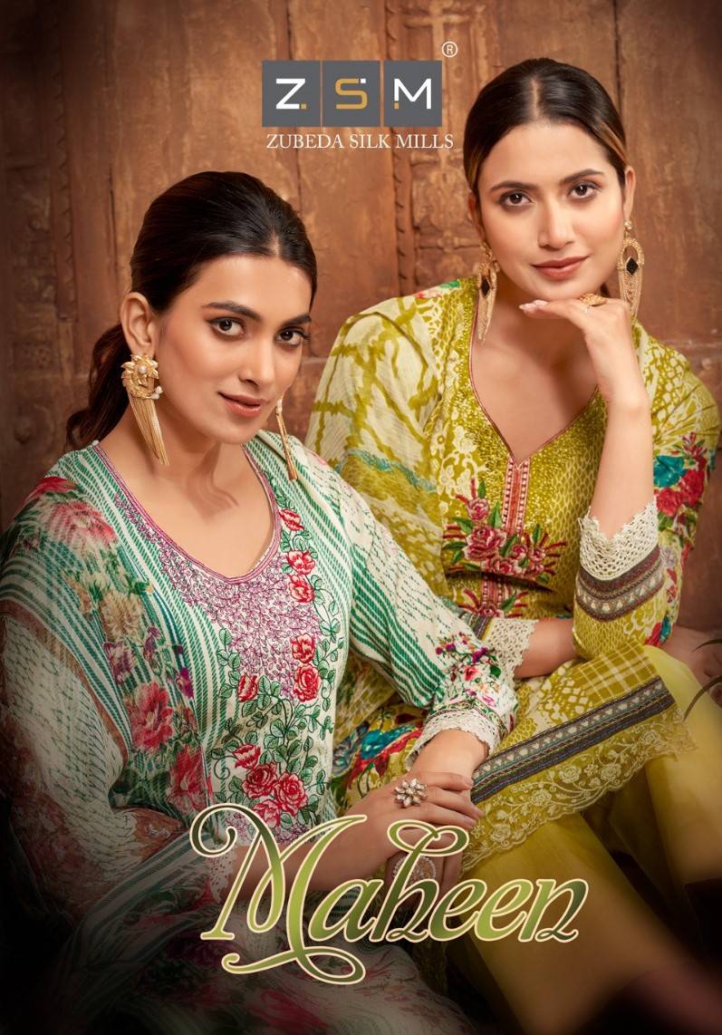 Maheen By Zsm 1001 To 1006 Series Beautiful Suits Colorful Stylish Fancy Casual Wear & Ethnic Wear Pure Lawn Cotton Printed Dresses At Wholesale Price
