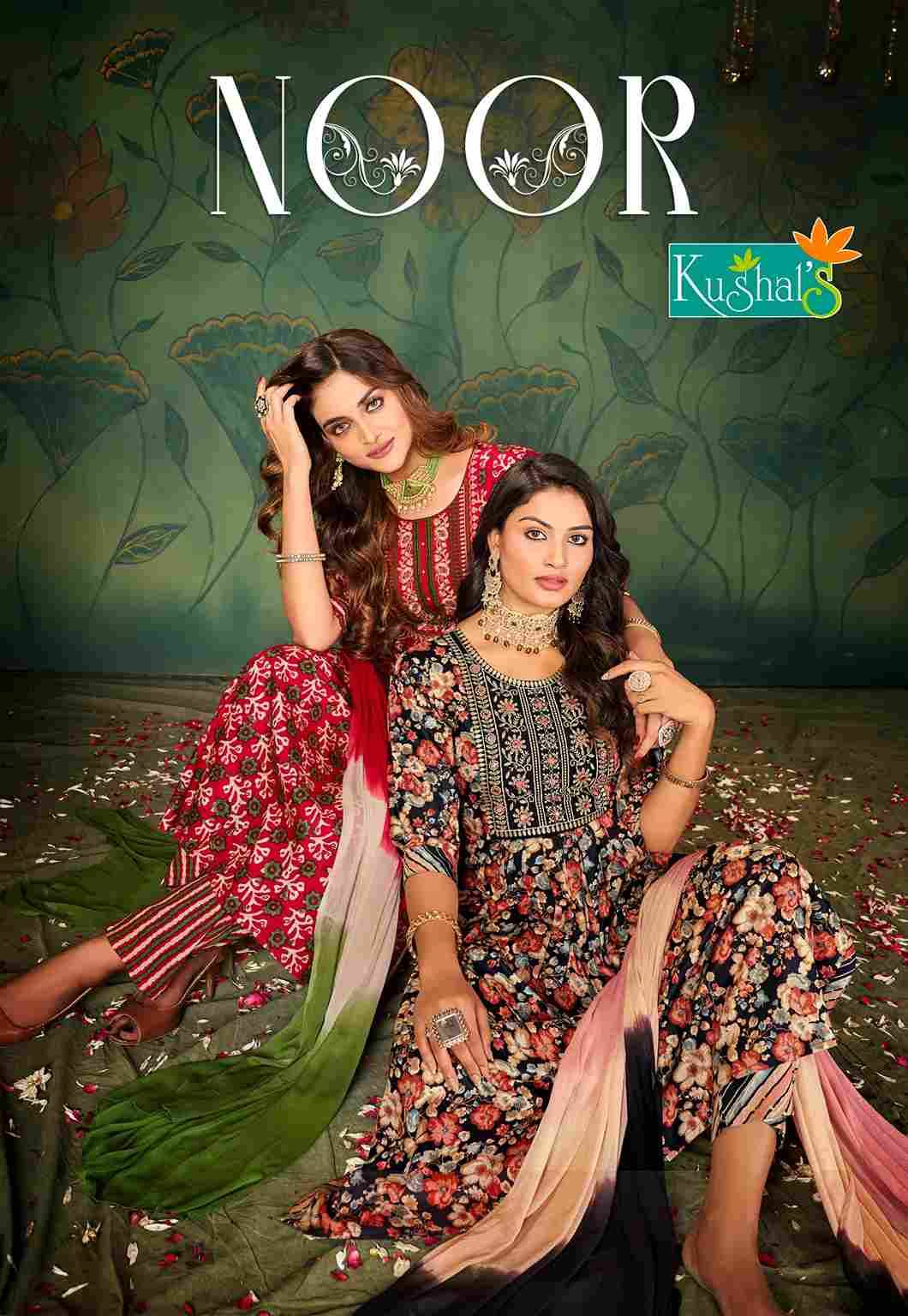 Noor By Kushals 25101 To 25110 Series Beautiful Festive Suits Colorful Stylish Fancy Casual Wear & Ethnic Wear Rayon Print Dresses At Wholesale Price