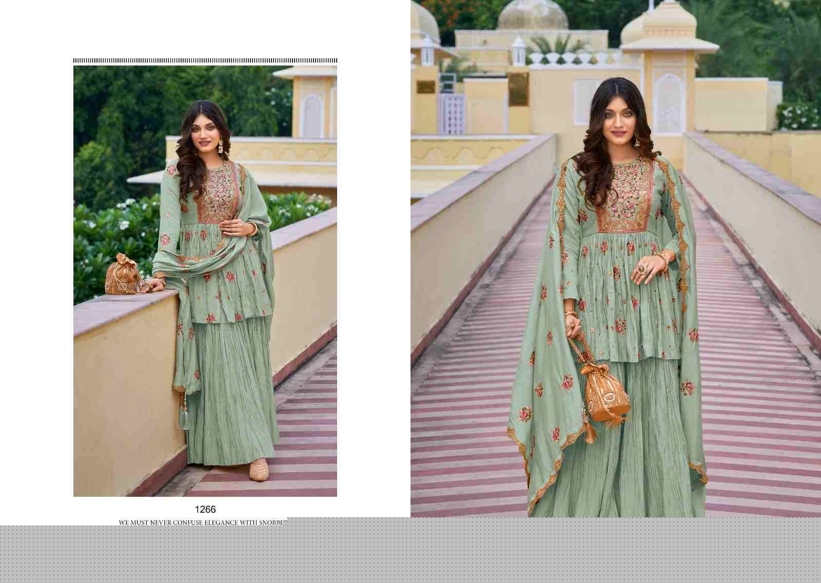 Rumana By Zaveri 1265 To 1266 Series Beautiful Stylish Sharara Suits Fancy Colorful Casual Wear & Ethnic Wear & Ready To Wear Heavy Silk Dresses At Wholesale Price