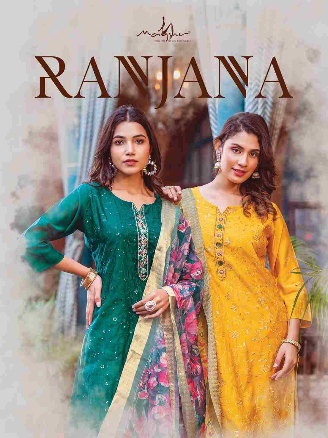 Ranjana By Mayur 101 To 106 Series Beautiful Stylish Festive Suits Fancy Colorful Casual Wear & Ethnic Wear & Ready To Wear Heavy Silk Dresses At Wholesale Price