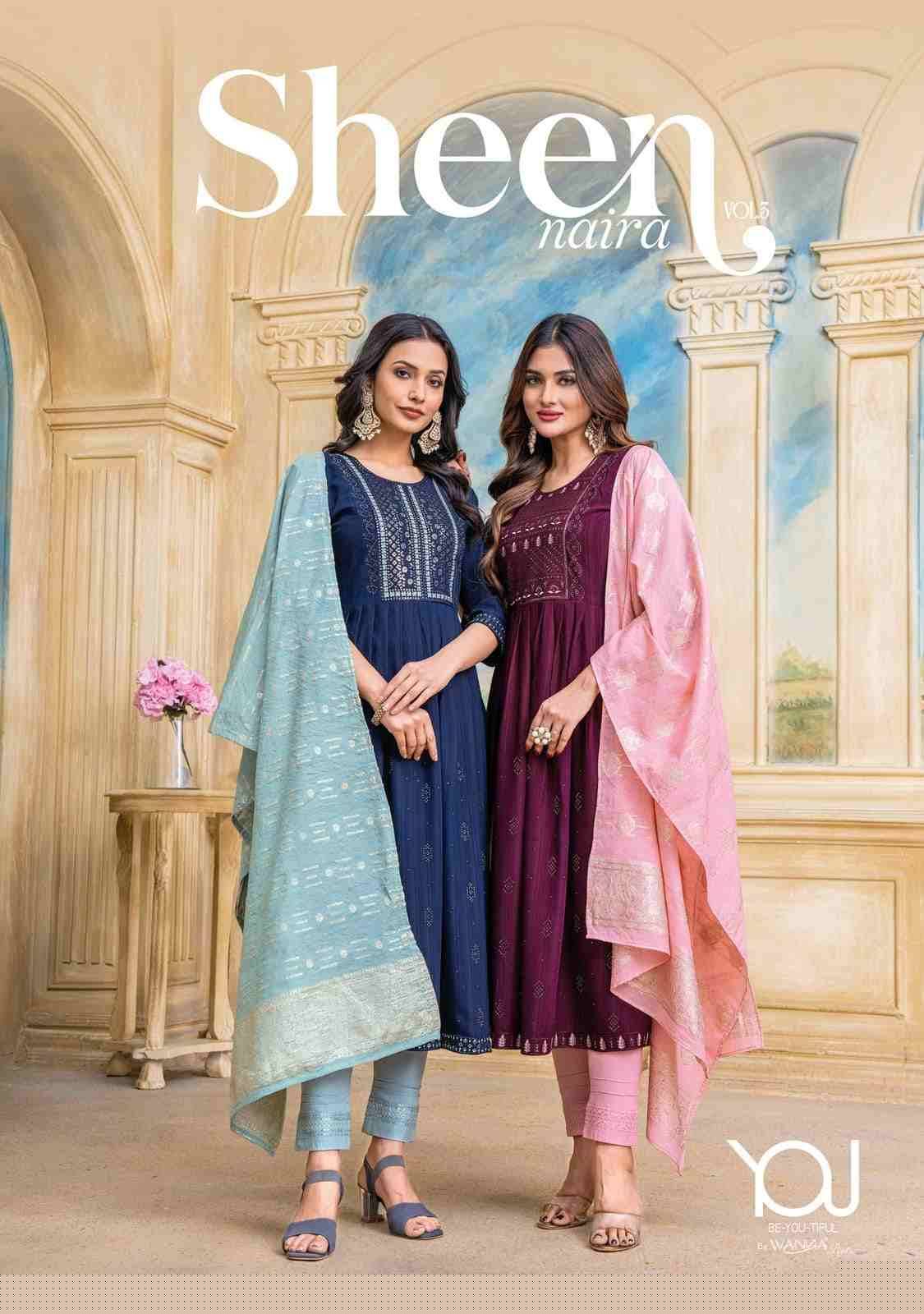 Sheen Vol-3 By You 301 To 305 Series Designer Festive Suits Beautiful Stylish Fancy Colorful Party Wear & Occasional Wear Nylon Viscose Dresses At Wholesale Price
