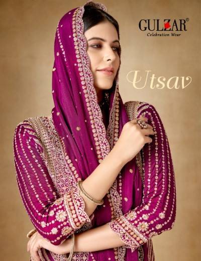 Utsav By Gulzar 2051 To 2054 Series Beautiful Festive Suits Stylish Fancy Colorful Casual Wear & Ethnic Wear Pure Chinnon Print Dresses At Wholesale Price