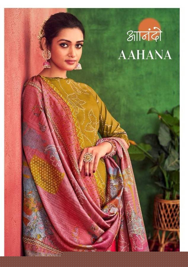 Anando-3143 By Anando 3143-A To 3143-D Series Designer Festive Suits Beautiful Stylish Fancy Colorful Party Wear & Occasional Wear Pure Muslin Silk Dresses At Wholesale Price