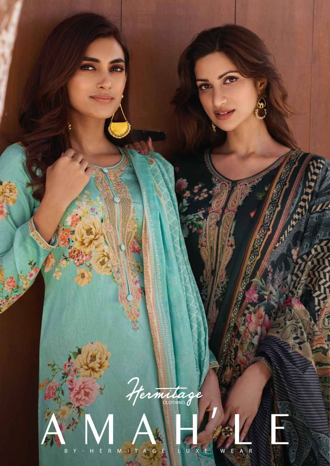 Amahle By Hermitage 5001 To 5006 Series Beautiful Festive Suits Stylish Fancy Colorful Casual Wear & Ethnic Wear Pure Jam Cotton Print Dresses At Wholesale Price