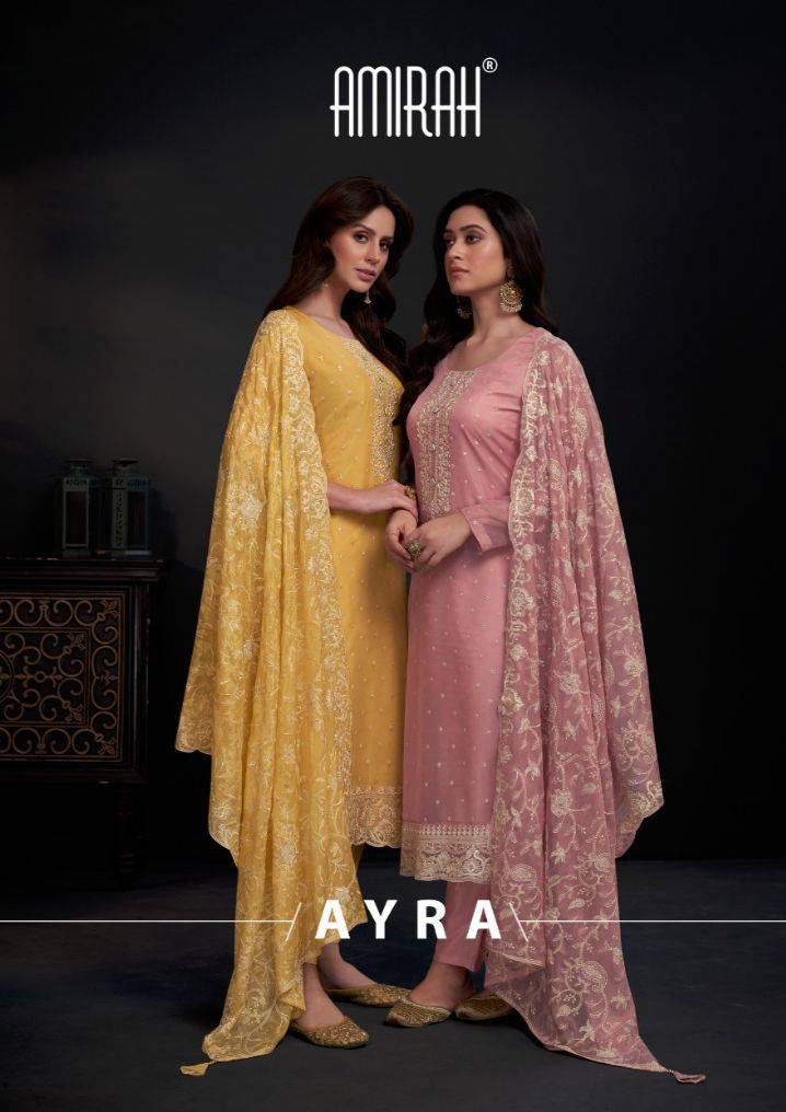 Ayra By Amirah 18011 To 18015 Series Beautiful Stylish Festive Suits Fancy Colorful Casual Wear & Ethnic Wear & Ready To Wear Organza Dresses At Wholesale Price