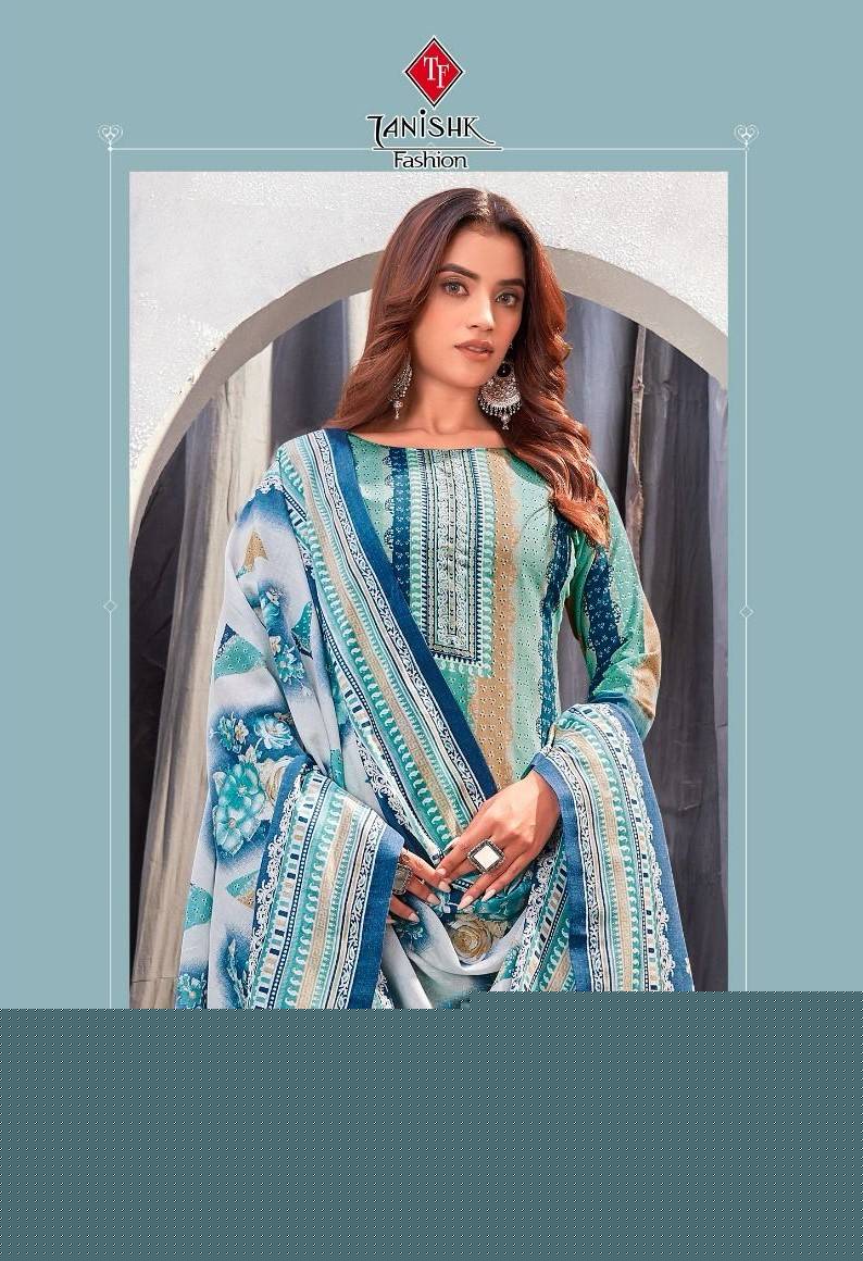 Gazal By Tanishk Fashion 59001 To 59008 Series Beautiful Festive Suits Colorful Stylish Fancy Casual Wear & Ethnic Wear Semi Lawn Cotton Print Dresses At Wholesale Price