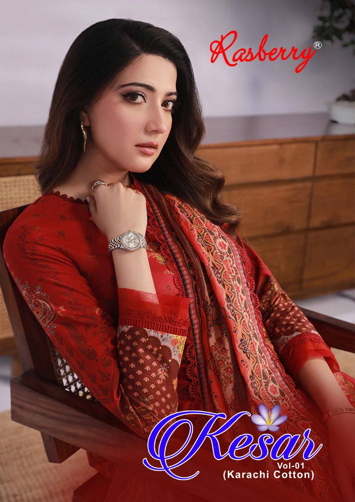 Kesar Vol-1 By Rasberry 1001 To 1006 Series Beautiful Festive Suits Colorful Stylish Fancy Casual Wear & Ethnic Wear Cotton Print Dresses At Wholesale Price