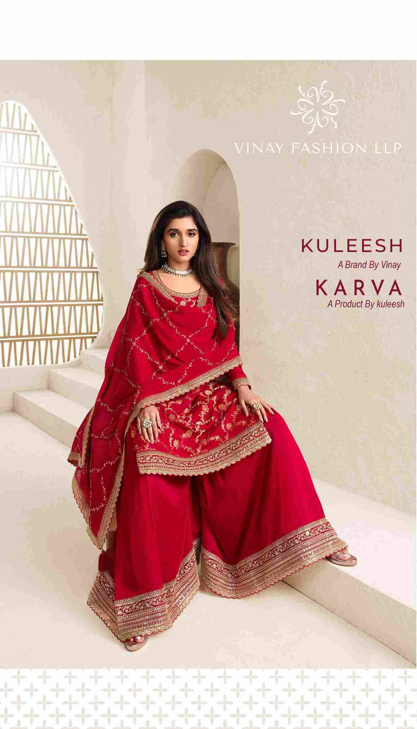 Karva By Vinay Fashion 66211 To 66216 Series Designer Festive Suits Beautiful Fancy Colorful Stylish Party Wear & Occasional Wear Chinnon Jacquard Dresses At Wholesale Price