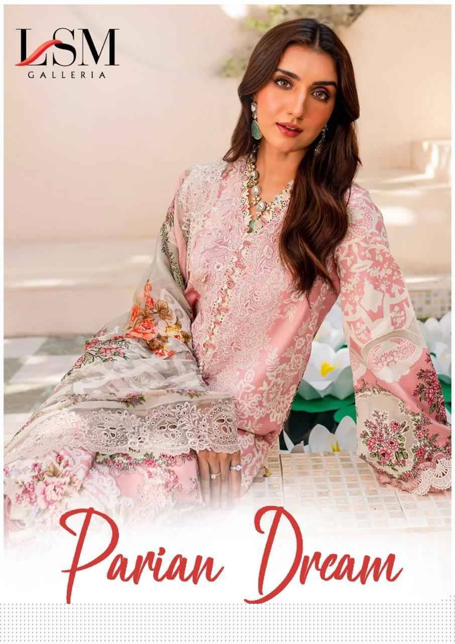 Parian Dream Vol-7 By Lsm Galleria 1061 To 1066 Series Beautiful Festive Suits Colorful Stylish Fancy Casual Wear & Ethnic Wear Pure Lawn Print With Work Dresses At Wholesale Price