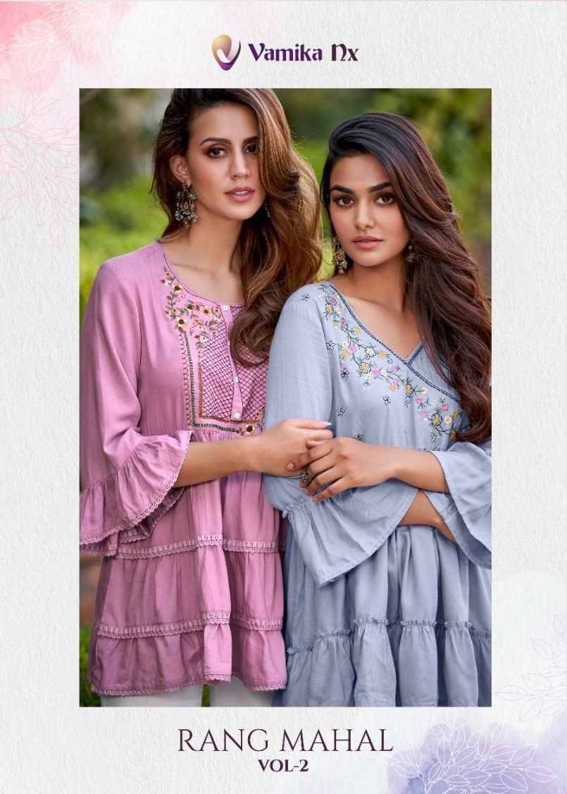 Rang Mahal Vol-2 By Vamika 1505 To 1508 Series Designer Stylish Fancy Colorful Beautiful Party Wear & Ethnic Wear Collection Heavy Rayon Print Tops At Wholesale Price