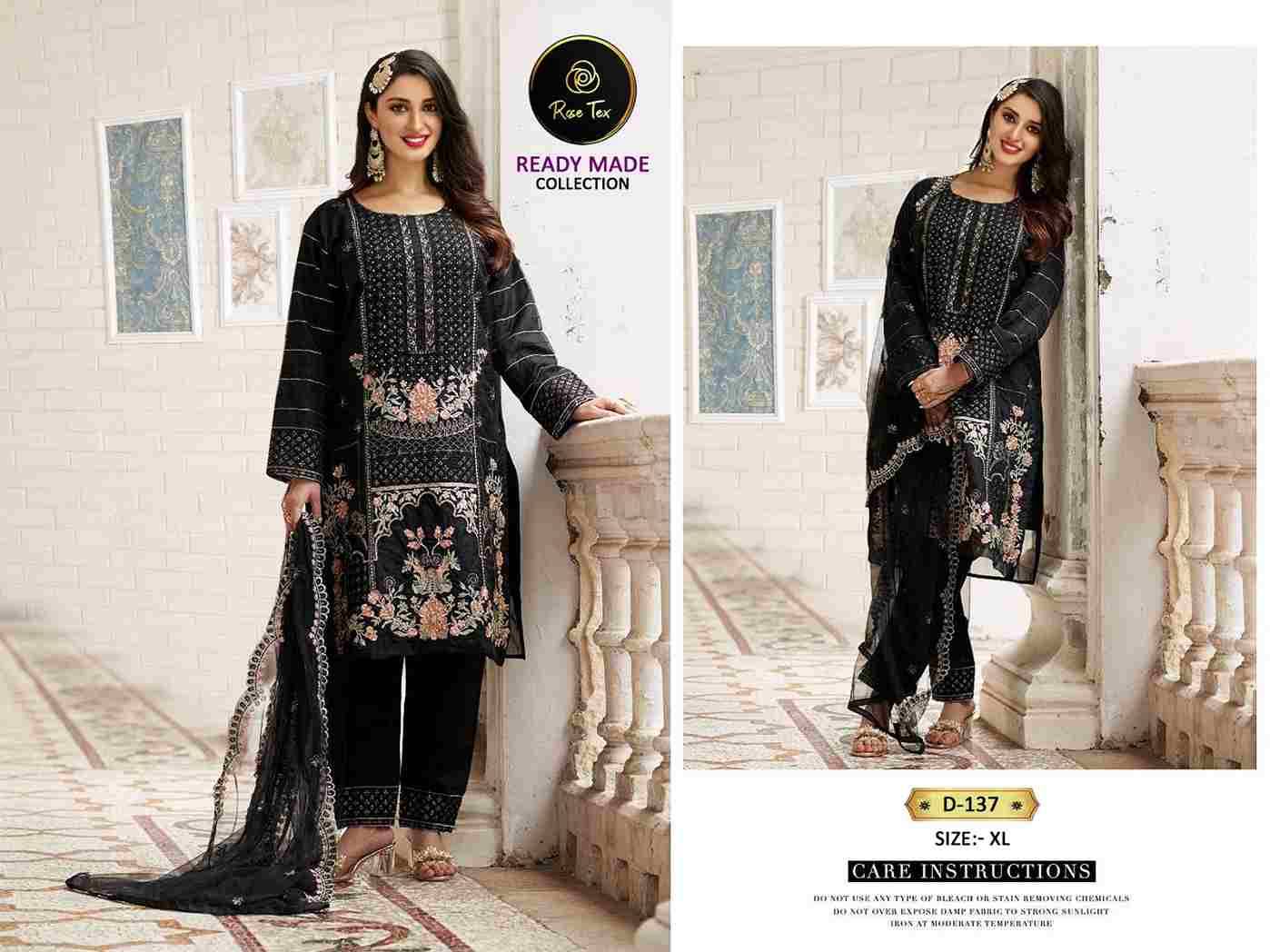 Rose Tex Hit Design 137 By Rose Tex Beautiful Stylish Pakistani Suits Fancy Colorful Casual Wear & Ethnic Wear & Ready To Wear Pure Organza Dresses At Wholesale Price