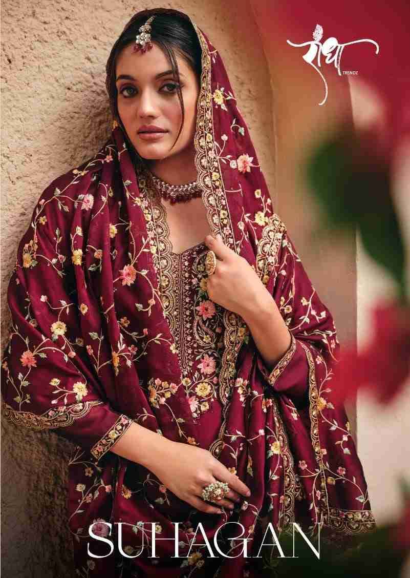 Suhagan By Radha Trends 1181 To 1184 Series Beautiful Festive Suits Colorful Stylish Fancy Casual Wear & Ethnic Wear Georgette Embroidered Dresses At Wholesale Price
