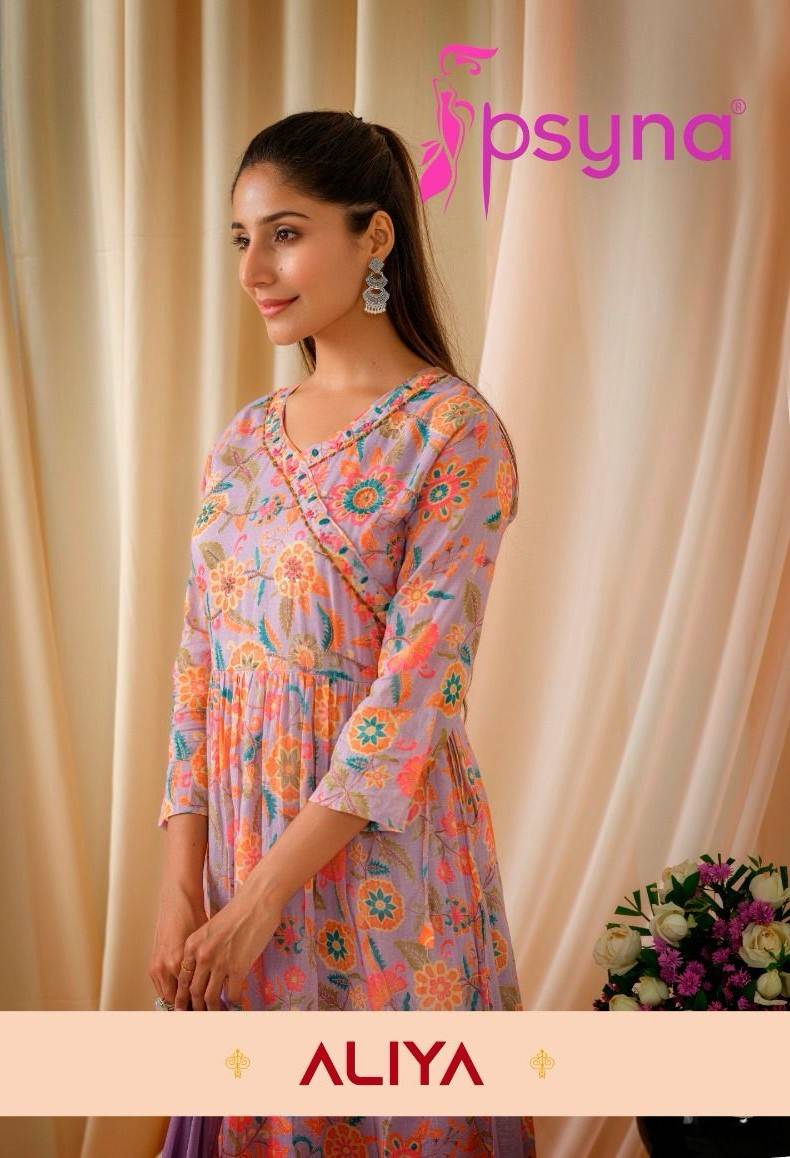 Aliya By Psyna 1001 To 1008 Series Beautiful Festive Suits Colorful Stylish Fancy Casual Wear & Ethnic Wear Cambric Cotton Dresses At Wholesale Price