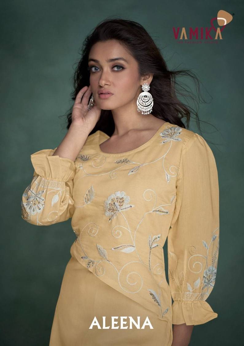 Aleena By Vamika 901 To 906 Series Designer Stylish Fancy Colorful Beautiful Casual Wear & Ethnic Wear Viscose Chanderi Co-Ord At Wholesale Price