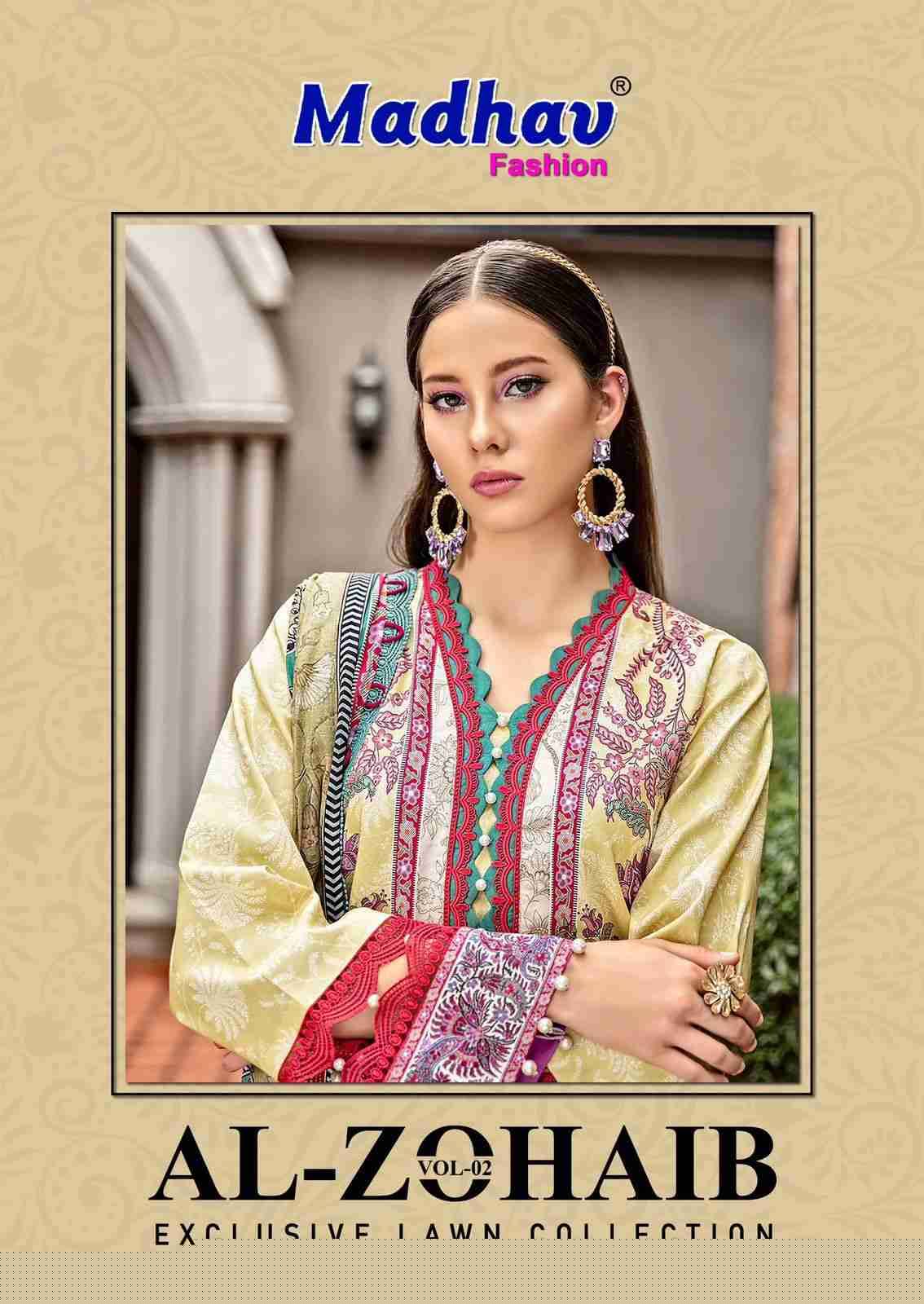 Al-Zohaib Vol-2 By Madhav Fashion 2001 To 2006 Series Beautiful Festive Suits Colorful Stylish Fancy Casual Wear & Ethnic Wear Pure Lawn Cotton Embroidered Dresses At Wholesale Price