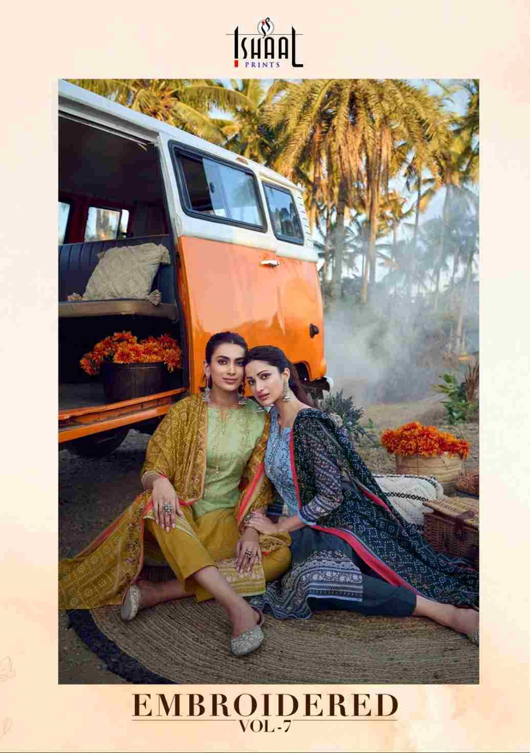 Embroidered Vol-7 By Ishaal Prints 7001 To 7010 Series Beautiful Suits Colorful Stylish Fancy Casual Wear & Ethnic Wear Pure Lawn Printed Dresses At Wholesale Price
