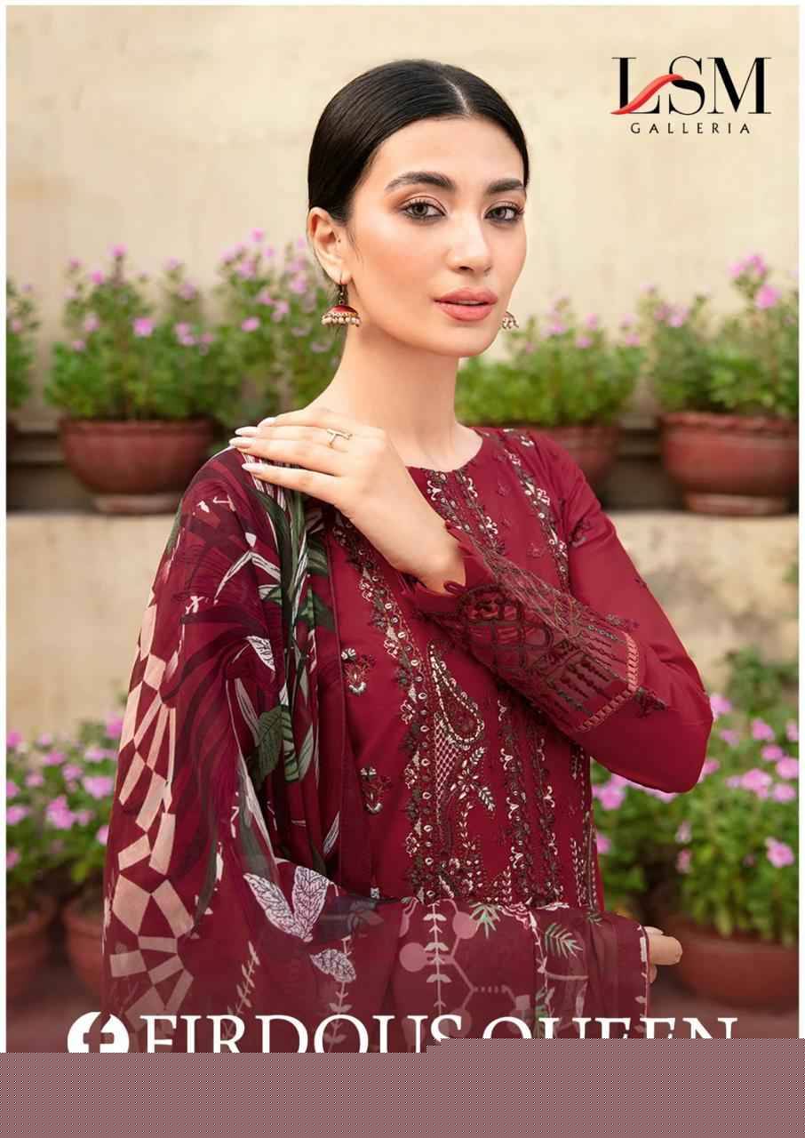 Firdous Queen Vol-10 By Lsm 101 To 106 Series Beautiful Stylish Festive Suits Fancy Colorful Casual Wear & Ethnic Wear & Ready To Wear Pure Lawn Print Dresses At Wholesale Price