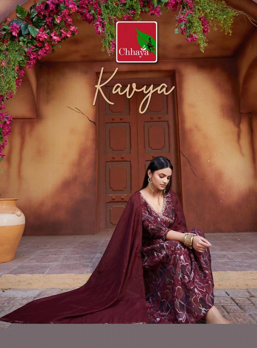 Kavya By Chhaya 1001 To 1006 Series Beautiful Festive Collection Suits Stylish Fancy Colorful Casual Wear & Ethnic Wear Pring Silk Dresses At Wholesale Price