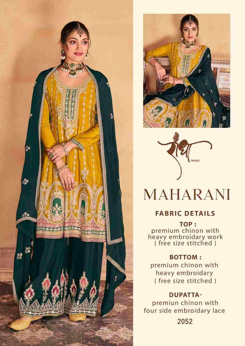 Maharani By Radha Trendz 2051 To 2054 Series Beautiful Festive Suits Colorful Stylish Fancy Casual Wear & Ethnic Wear Chinnon Embroidered Dresses At Wholesale Price