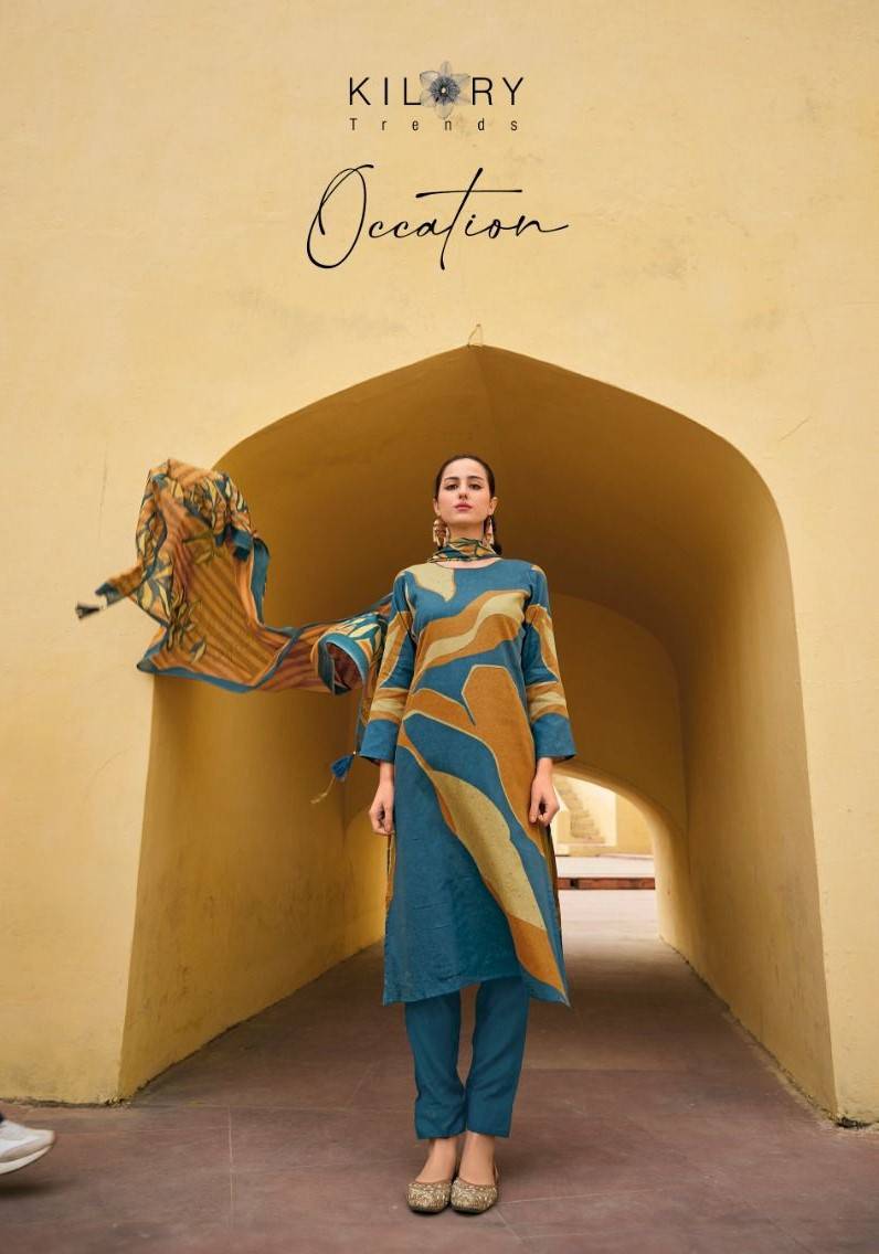 Occation By Kilory 911 To 914 Series Beautiful Festive Suits Colorful Stylish Fancy Casual Wear & Ethnic Wear Pure Jam Cotton Dresses At Wholesale Price