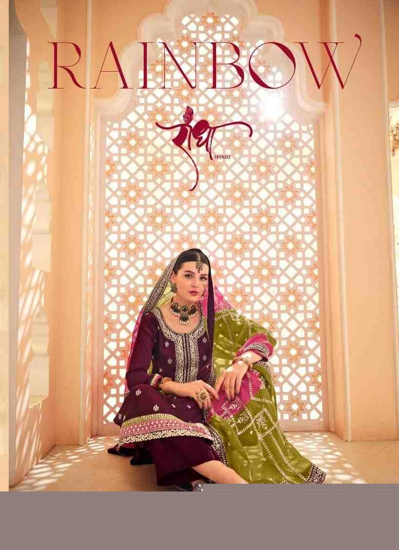 Rainbow By Radha Trendz 2041 To 2044 Series Beautiful Festive Suits Colorful Stylish Fancy Casual Wear & Ethnic Wear Chinnon Embroidered Dresses At Wholesale Price