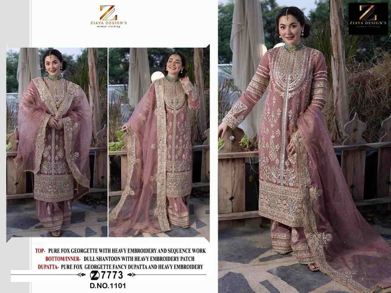 Ziaya Designs 1101 Series By Ziaya Designs 1101 To 1103 Series Beautiful Pakistani Suits Colorful Stylish Fancy Casual Wear & Ethnic Wear Pure Faux Georgette With Embroidered Dresses At Wholesale Price