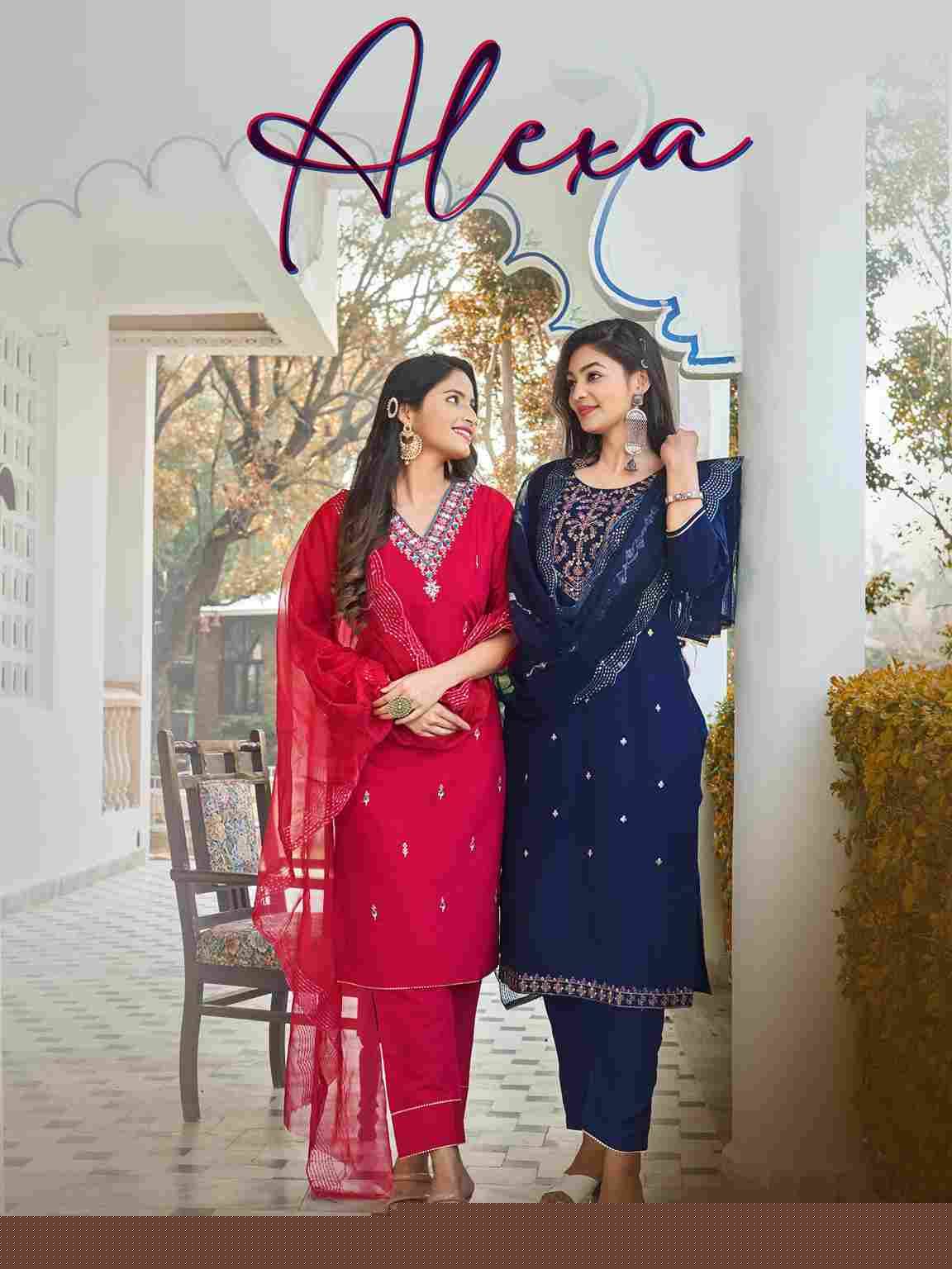 Alexa By Hinaya 101 To 106 Series Festive Suits Beautiful Fancy Colorful Stylish Party Wear & Occasional Wear Roman Silk Dresses At Wholesale Price