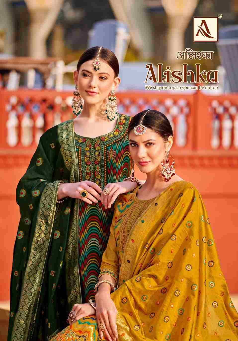 Alishka By Alok Suit 1458-001 To 1458-006 Series Indian Traditional Wear Collection Beautiful Stylish Fancy Colorful Party Wear & Wear Pure Jacquard Dress At Wholesale Price