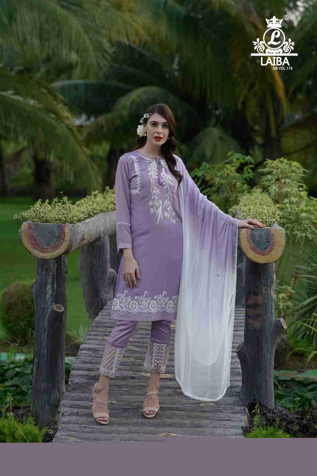AM Vol-178 By Laiba 178-A To 178-D Series Beautiful Pakistani Suits Colorful Stylish Fancy Casual Wear & Ethnic Wear Pure Georgette Embroidered Dresses At Wholesale Price