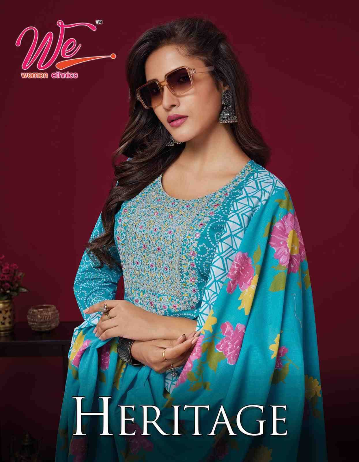 Heritage By Women Ethnics 5301 To 5306 Series Beautiful Festive Suits Colorful Stylish Fancy Casual Wear & Ethnic Wear Pure Cotton Dresses At Wholesale Price