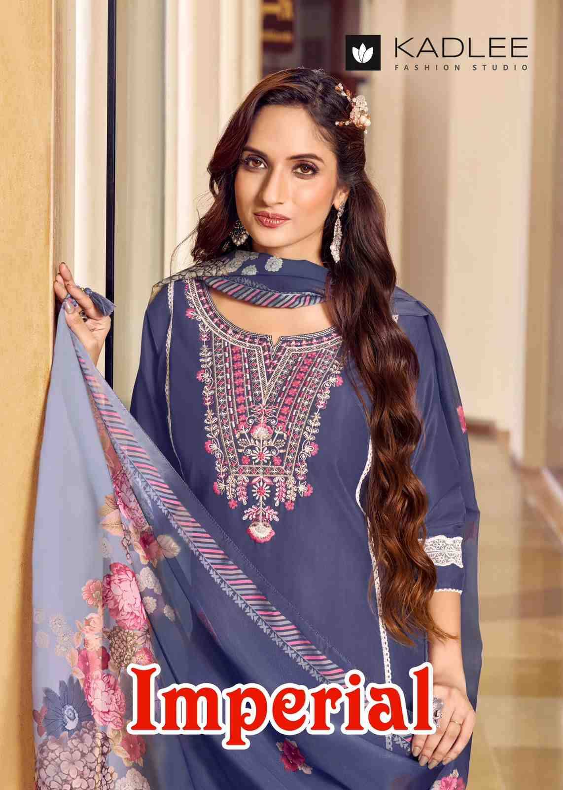 Imperial By Kadlee 3001 To 3004 Series Beautiful Festive Suits Colorful Stylish Fancy Casual Wear & Ethnic Wear Viscose Chanderi Dresses At Wholesale Price