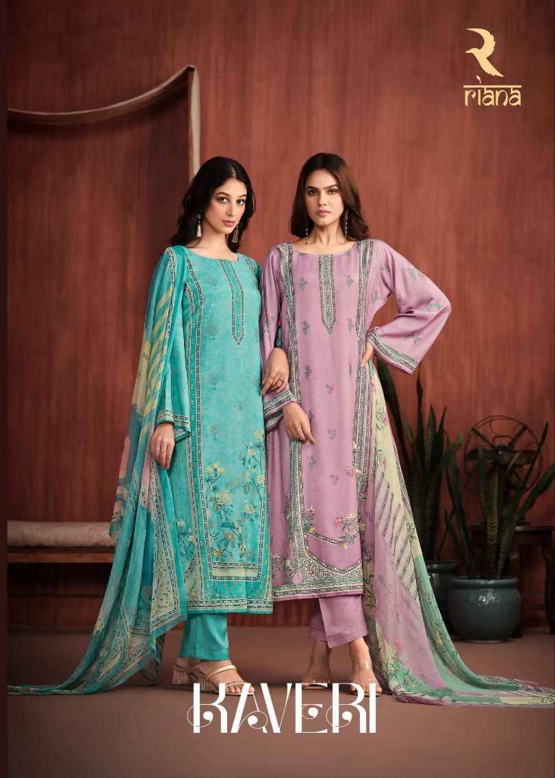 Kaveri By Riana 75000 To 75005 Series Designer Festive Suits Collection Beautiful Stylish Fancy Colorful Party Wear & Occasional Wear Viscose Muslin Dresses At Wholesale Price