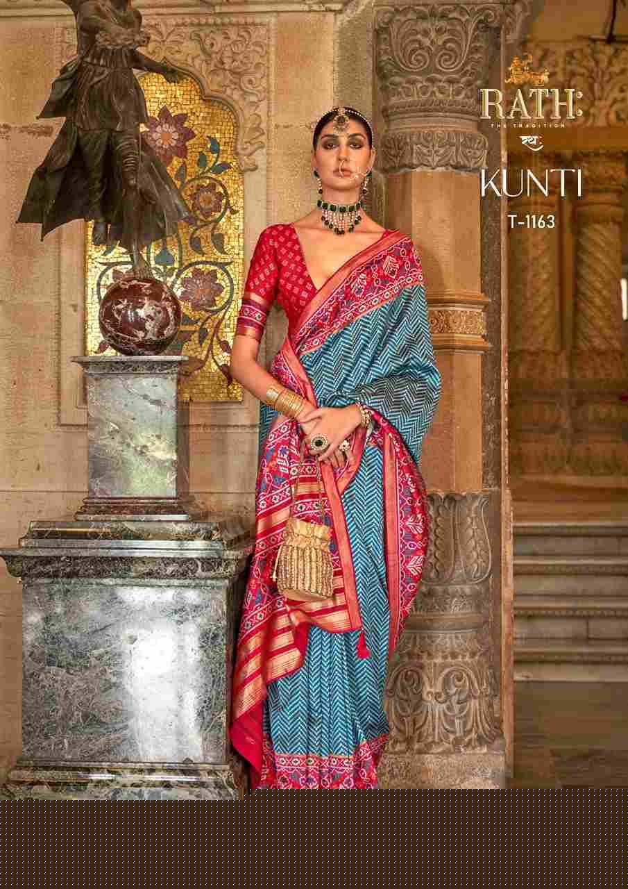 Kunti By Rath 1162 To 1171 Series Indian Traditional Wear Collection Beautiful Stylish Fancy Colorful Party Wear & Occasional Wear Patola Silk Sarees At Wholesale Price