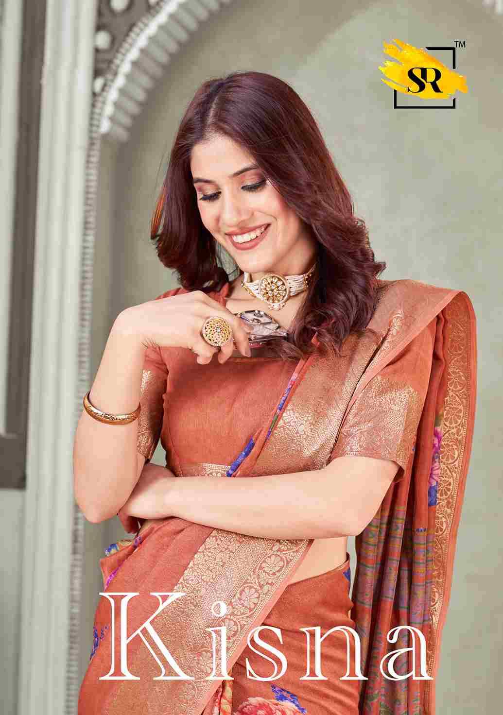 Kisna By SR 01 To 10 Series Indian Traditional Wear Collection Beautiful Stylish Fancy Colorful Party Wear & Occasional Wear Fancy Sarees At Wholesale Price
